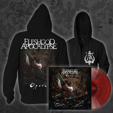 *SIGNED* Opera Zipper Hoodie + Signed RED Vinyl Bundle